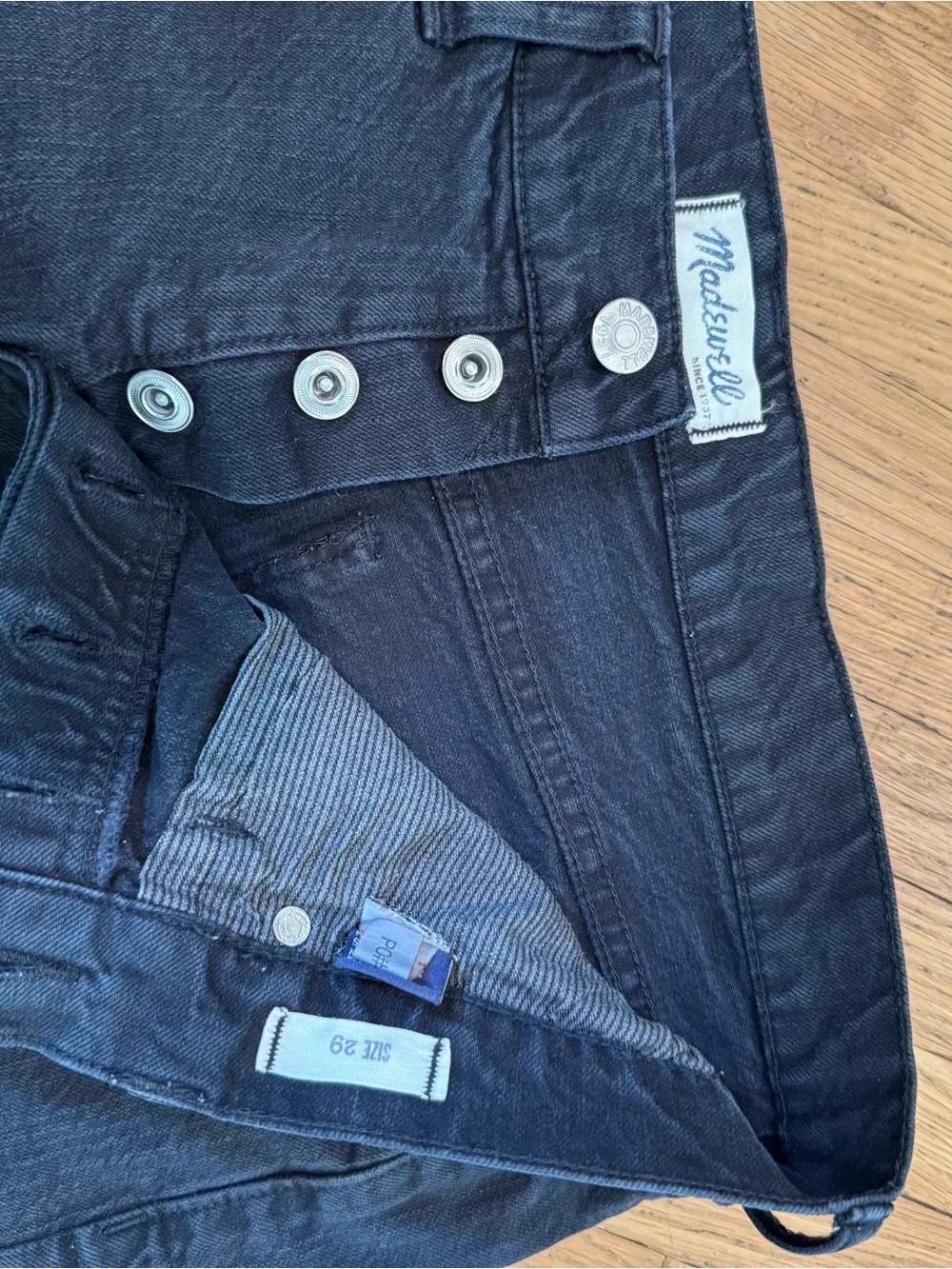 Madewell Black Denim Cutoff Shorts